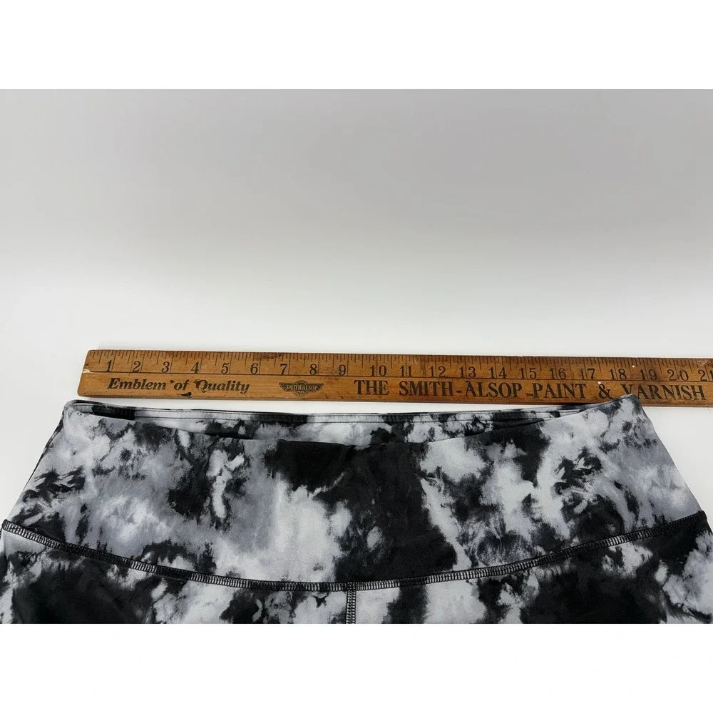 Vogo Athletica‎ Tie-Dye High-Waist Shorts, Black/White, Women's Size 2X